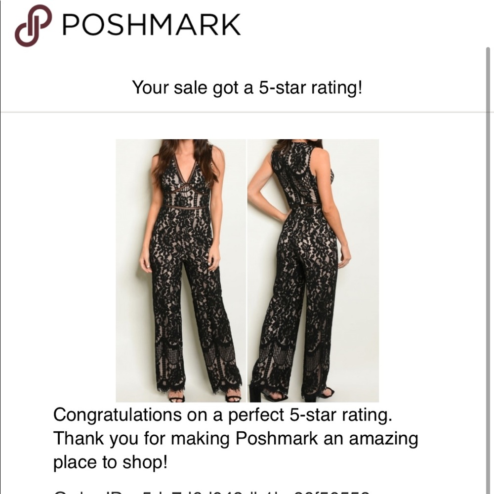 Last 1! LACE BLACK & NUDE JUMPSUIT - Picture 4 of 7